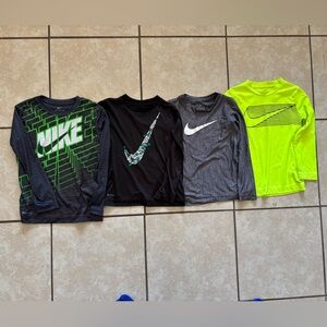 Boys Nike Long Sleeves, size 4T (one on left is size 5)